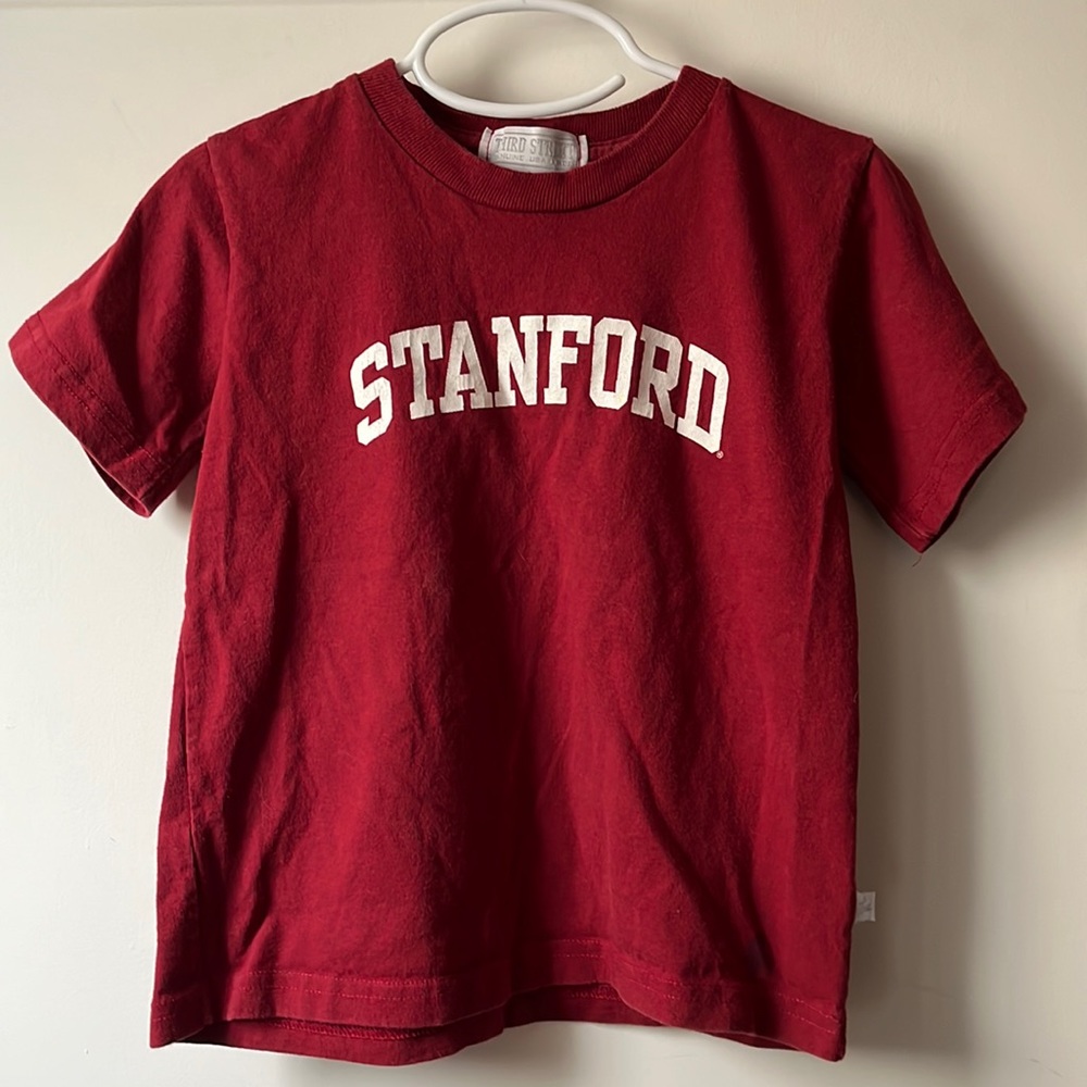 Kids’ burgundy tee shirt “STANFORD”